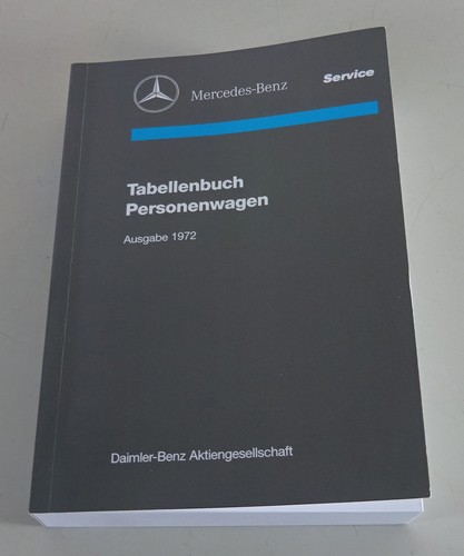 Tabellenbuch mercedes benz - tabellenbuch, mercedes-benz